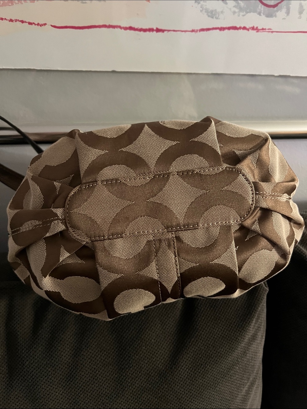 Coach 2009 Kristin Op Art Signature Canvas Leather Bag (see pic small rub) - Picture 7 of 8